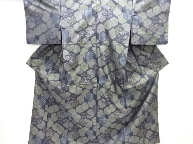 Japanese Kimono / Tsumugi Omeshi Silk